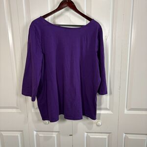 Holiday Editions Top Womens 3XL Purple Halloween Witchy Goth Spooky Festive